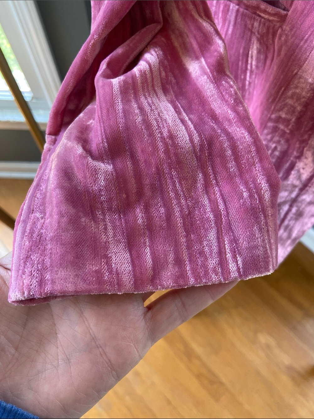 Wayf Crushed Velvet Pink Blazer Size Medium - Picture 4 of 8
